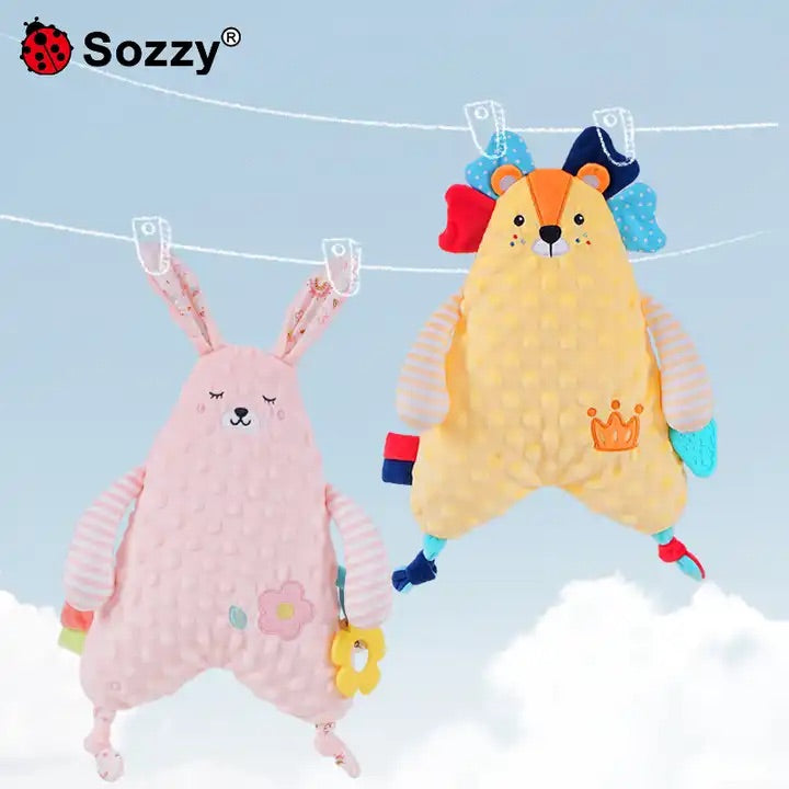 Mellow Yellow super soft stuffed toy with teether