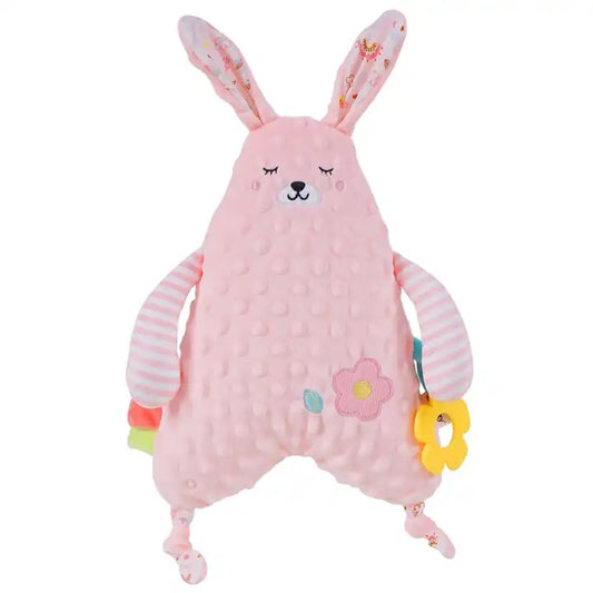 Mellow Pinky velvet touch stuffed toy with teether