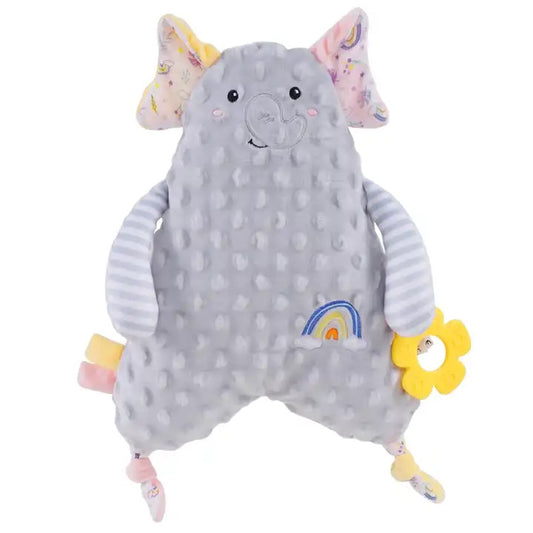 Mellow elephant velvet touch stuffed toy with teether